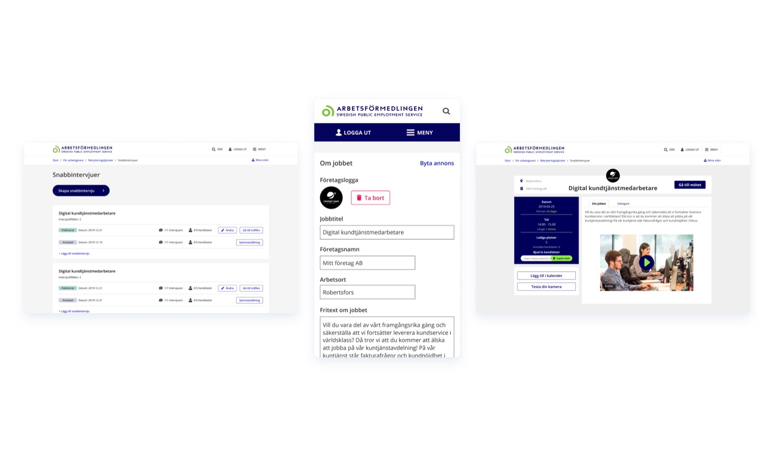 Employer self-service setup screen