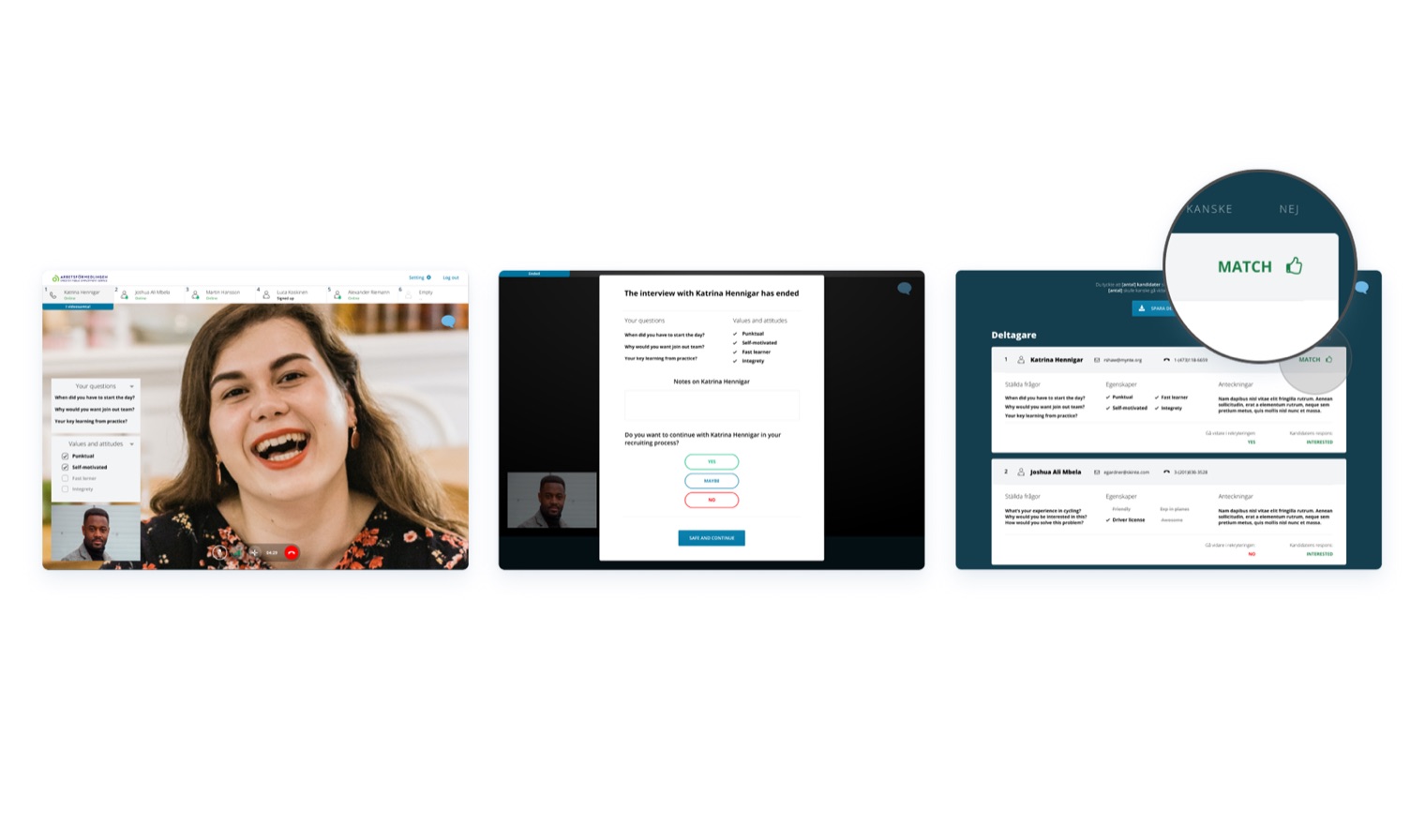 Structured interviews and matching